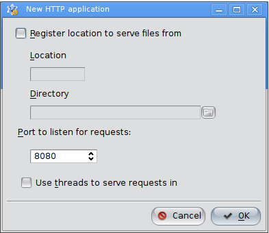 Static files, port selection and multithreading options